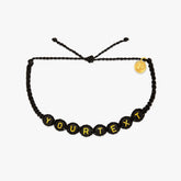 Black Alphabet Bead Bracelet