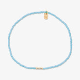 Turquoise Seed Bead Stretch Anklet