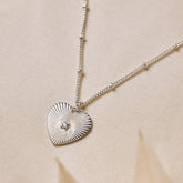 Sunburst Heart Necklace