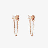 Raw Gem Chain Wrap Earrings