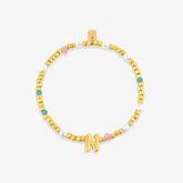 Initial Pearl & Seed Bead Stretch Bracelet