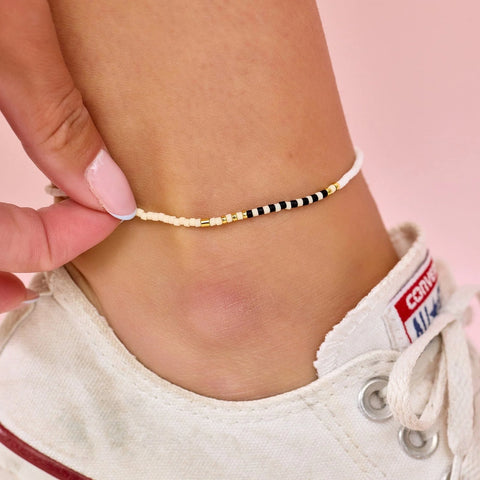 Monochrome Stretch Anklet