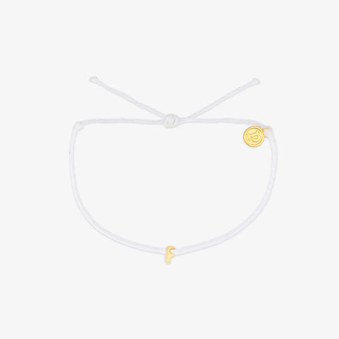 White Alphabet Bubble Charm Bracelet