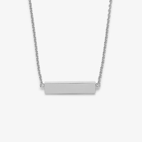 Demi-Fine Engravable Bar Necklace