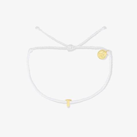 White Alphabet Bubble Charm Bracelet