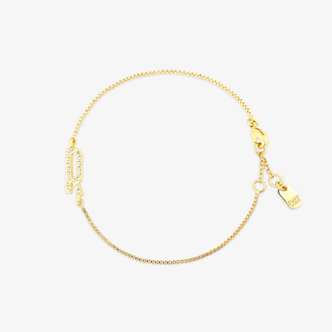 Pavé Initial Chain Bracelet