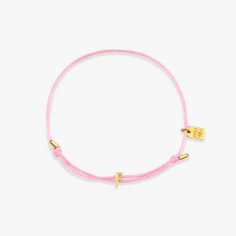 Pink Initial Charm Bracelet