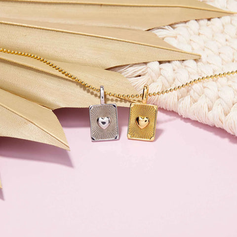Harper Textured Heart Charm