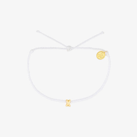 White Alphabet Bubble Charm Bracelet