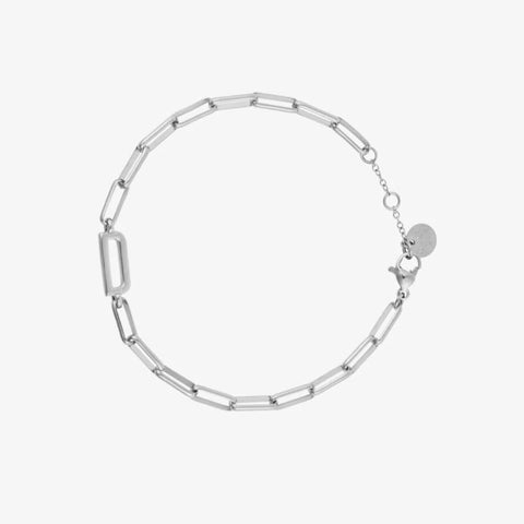 Initial Paperclip Chain Bracelet