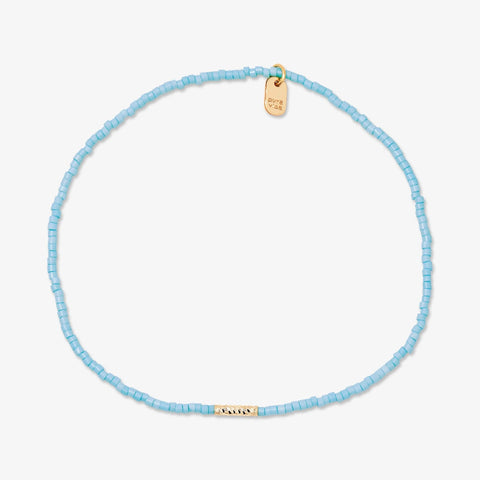 Turquoise Seed Bead Stretch Anklet