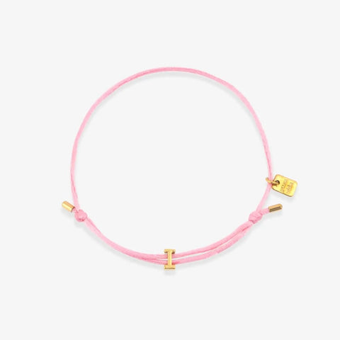 Pink Initial Charm Bracelet