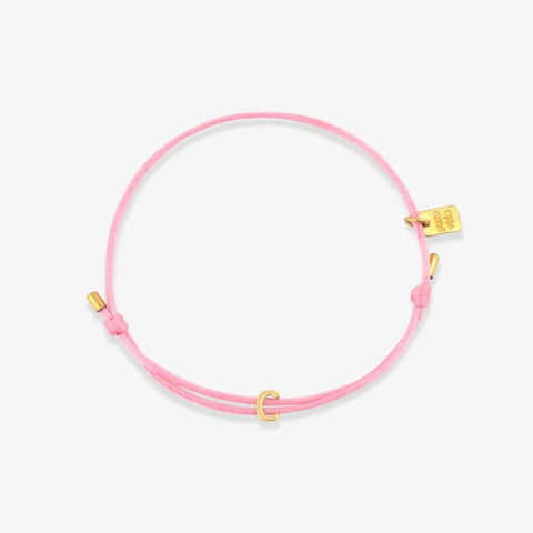 Pink Initial Charm Bracelet