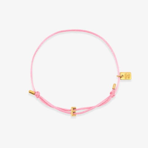 Pink Initial Charm Bracelet