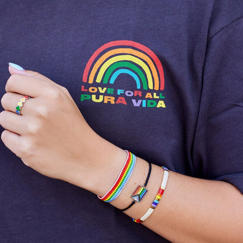 Woven Rainbow Seed Bead Bracelet