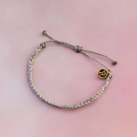 Light Grey Mini Braided Bracelet