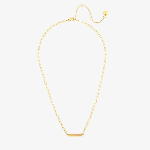 Engravable Paperclip Chain Bar Necklace