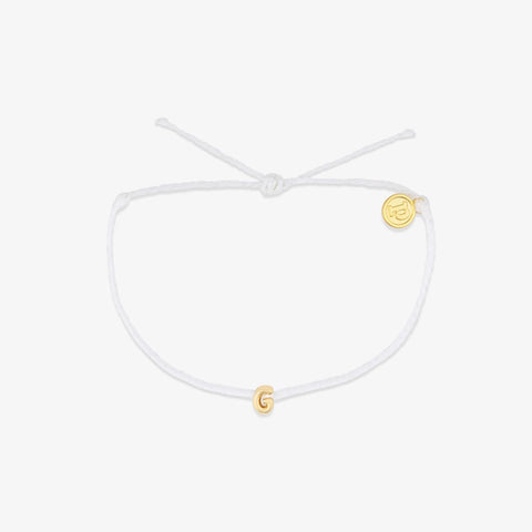 White Alphabet Bubble Charm Bracelet