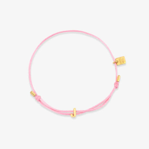 Pink Initial Charm Bracelet