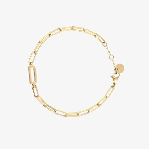 Initial Paperclip Chain Bracelet