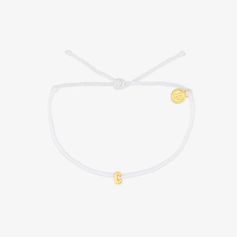 White Alphabet Bubble Charm Bracelet