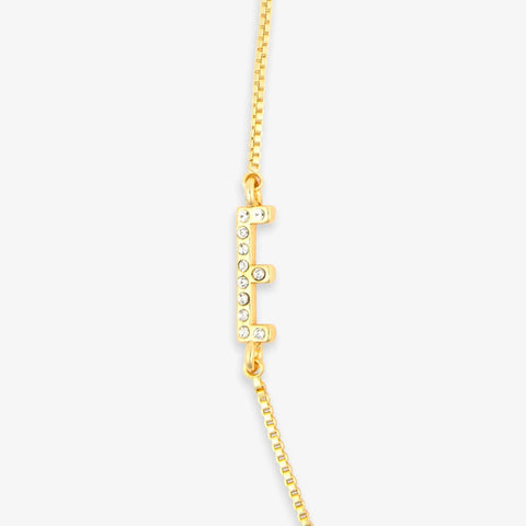 Pavé Initial Box Chain Choker