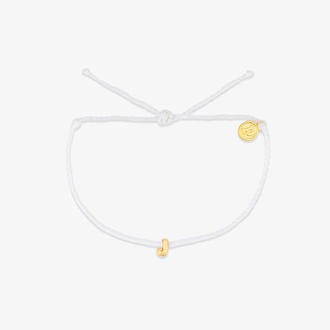 White Alphabet Bubble Charm Bracelet