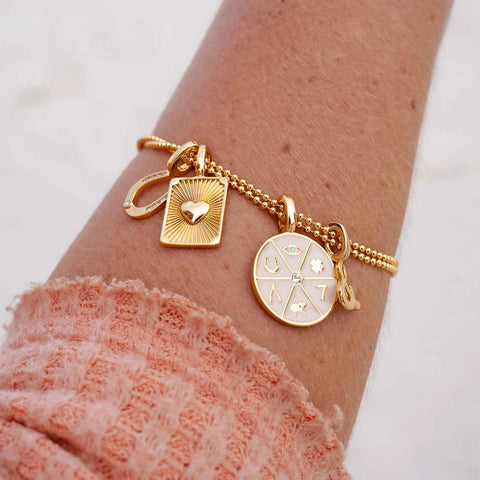 Harper Textured Heart Charm