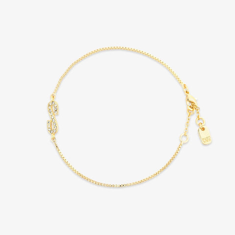 Pavé Initial Chain Bracelet