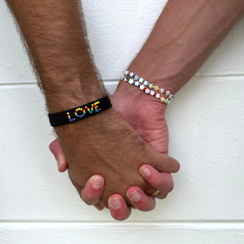 Woven Seed Bead Love Bracelet