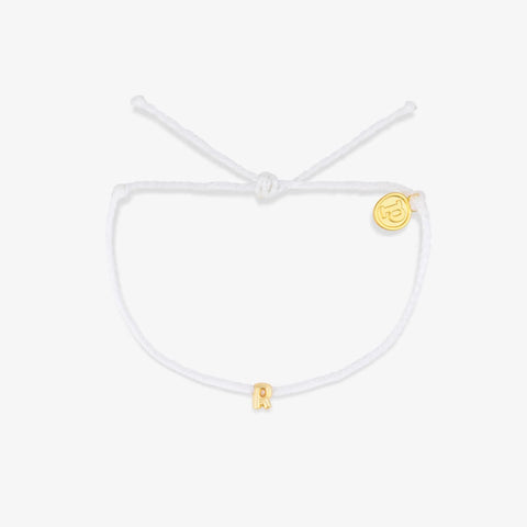 White Alphabet Bubble Charm Bracelet