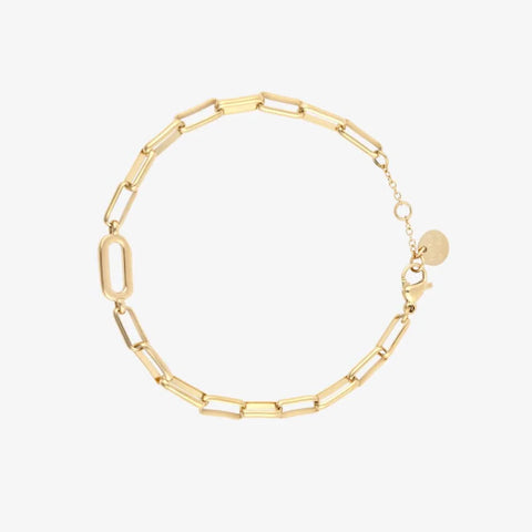 Initial Paperclip Chain Bracelet