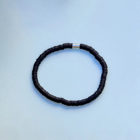 Black Seascape Stretch Bracelet