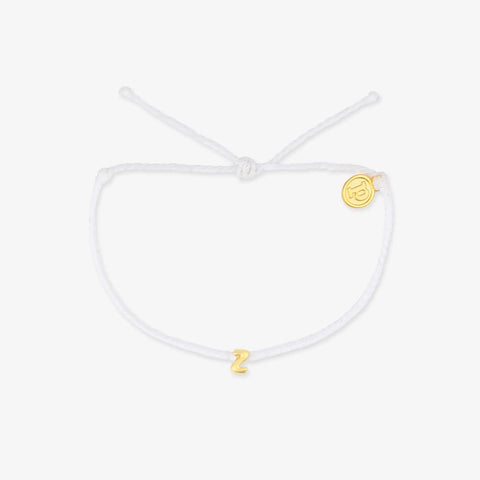 White Alphabet Bubble Charm Bracelet
