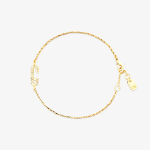 Pavé Initial Chain Bracelet