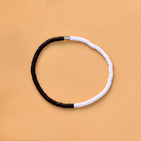 Black & White Seascape Stretch Anklet