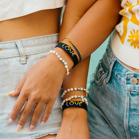 Woven Seed Bead Love Bracelet