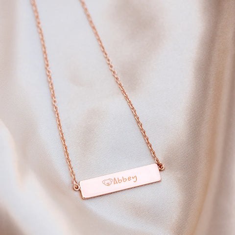 Engravable Bar Necklace