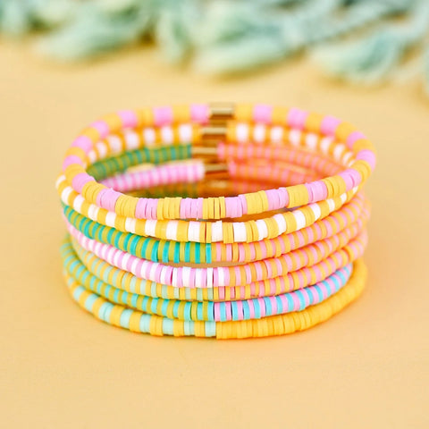 Sunset Beach Stretch Bracelet Set of 8