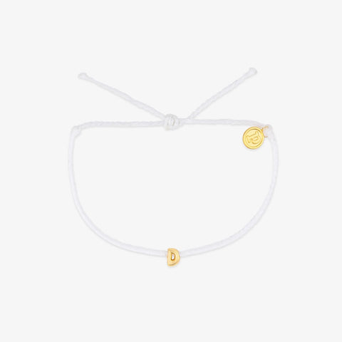 White Alphabet Bubble Charm Bracelet