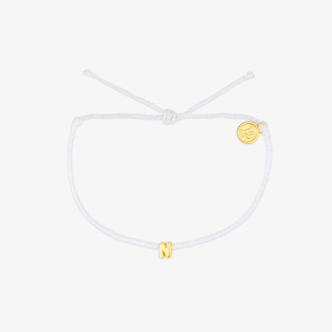 White Alphabet Bubble Charm Bracelet