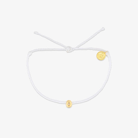 White Alphabet Bubble Charm Bracelet