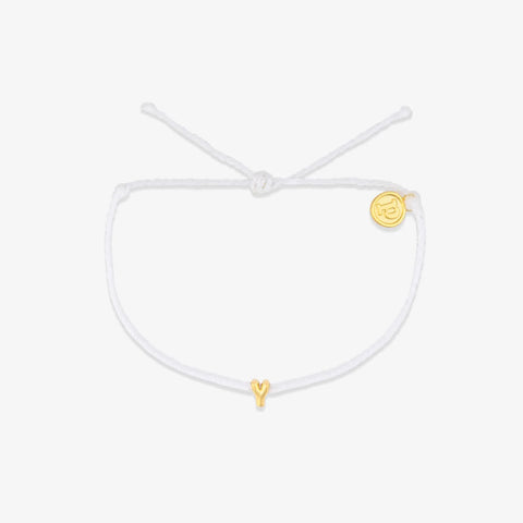 White Alphabet Bubble Charm Bracelet