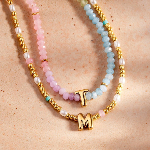 Initial Pearl & Seed Bead Choker