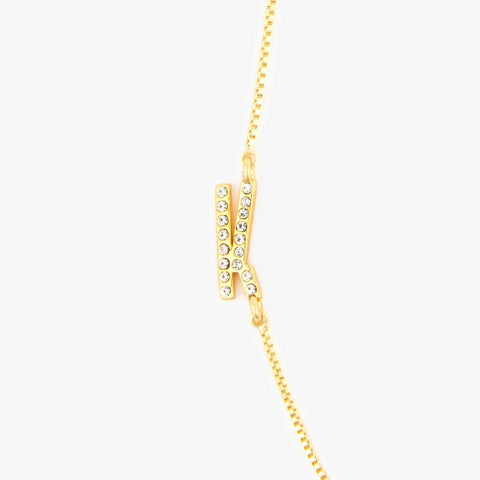 Pavé Initial Box Chain Choker